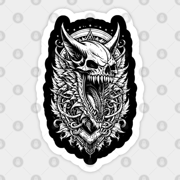 Skull Dragon Emblem Sticker by DeathAnarchy